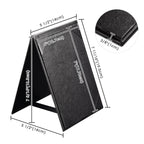Yescom Table Tents Double Sided Cards Holder PU Leather