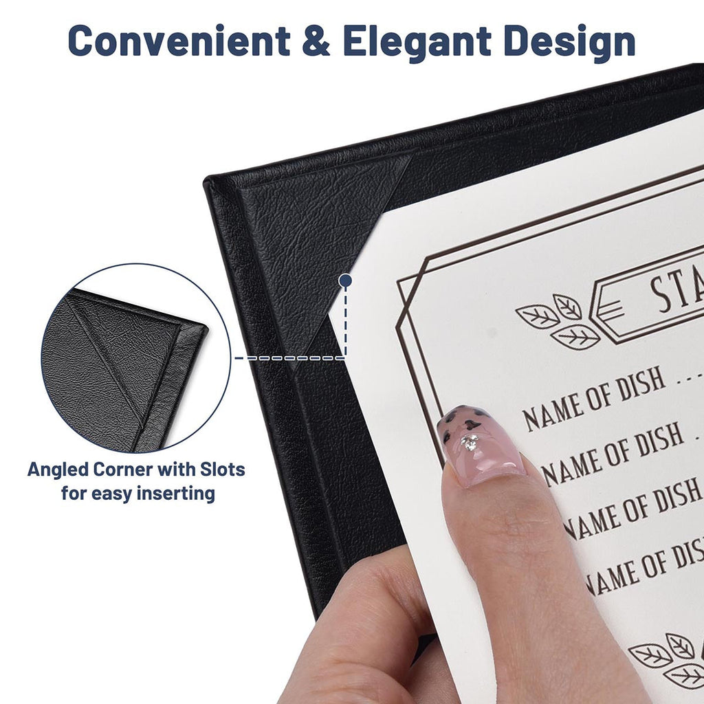 Yescom 8.5x14 PU Leather Menu Covers Set(5)