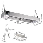 Yescom Food Warmer Overhead Heater 24 in. 900W