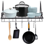 Yescom Wall Mounted Pots and Pans Rack 24 Inch w/ 10-Hook
