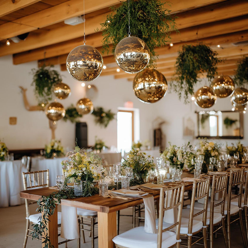 Yescom Gold Mirror Ball for Luxury Weddings Grand Openings
