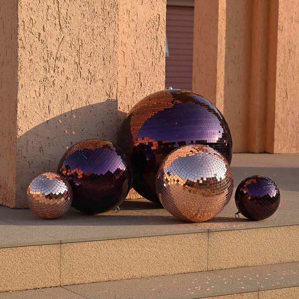 Yescom Purple Mirror Ball for Mardi Gras Awards Ceremonies