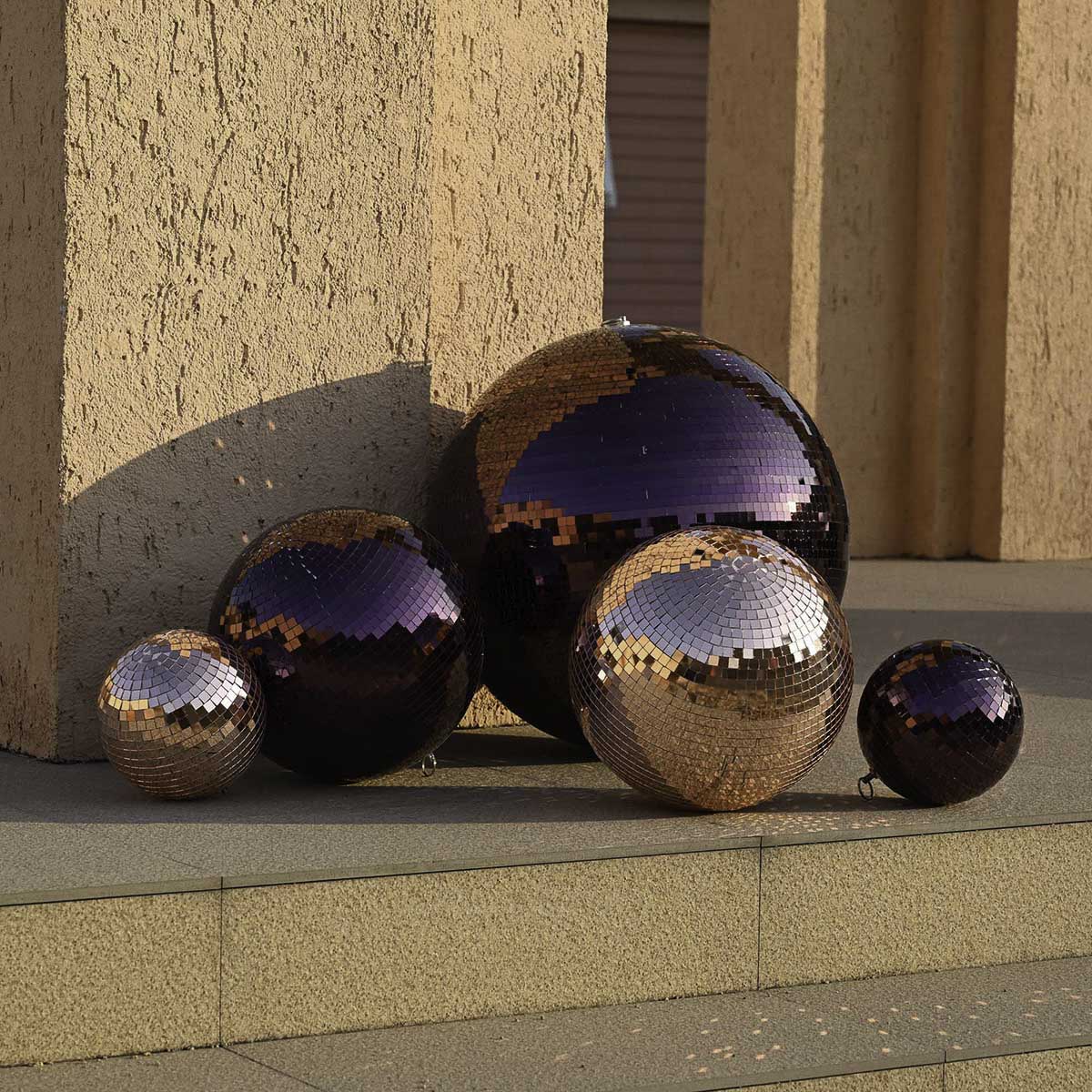 Yescom Purple Mirror Ball for Mardi Gras Awards Ceremonies