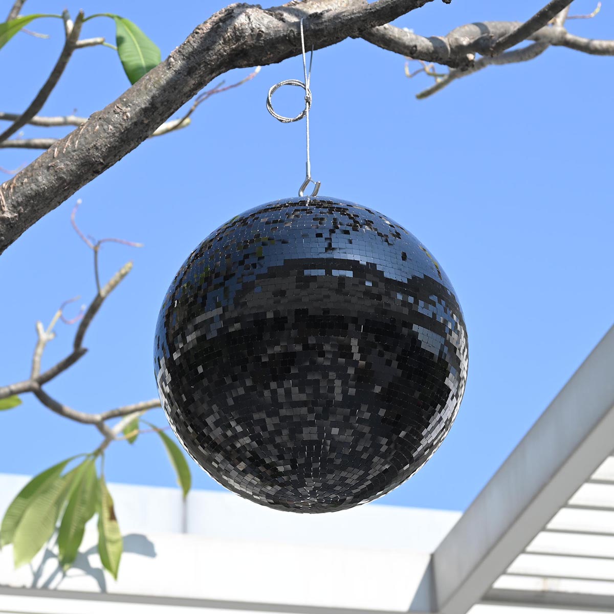 Yescom Black Mirror Ball for Tech Launches Car Show