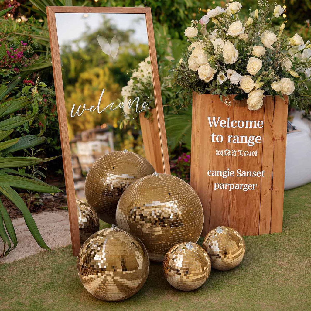 Yescom Gold Mirror Ball for Luxury Weddings Grand Openings