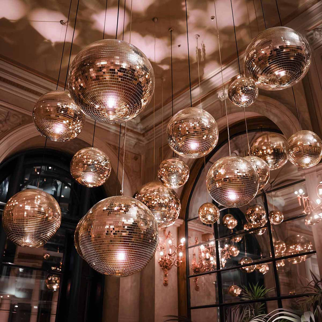 Yescom Rose Gold Mirror Ball for Beach Wedding Luxury Gala