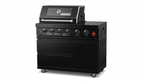 46" Black 4-Burner Outdoor Kitchen Islands Grill Side Burner