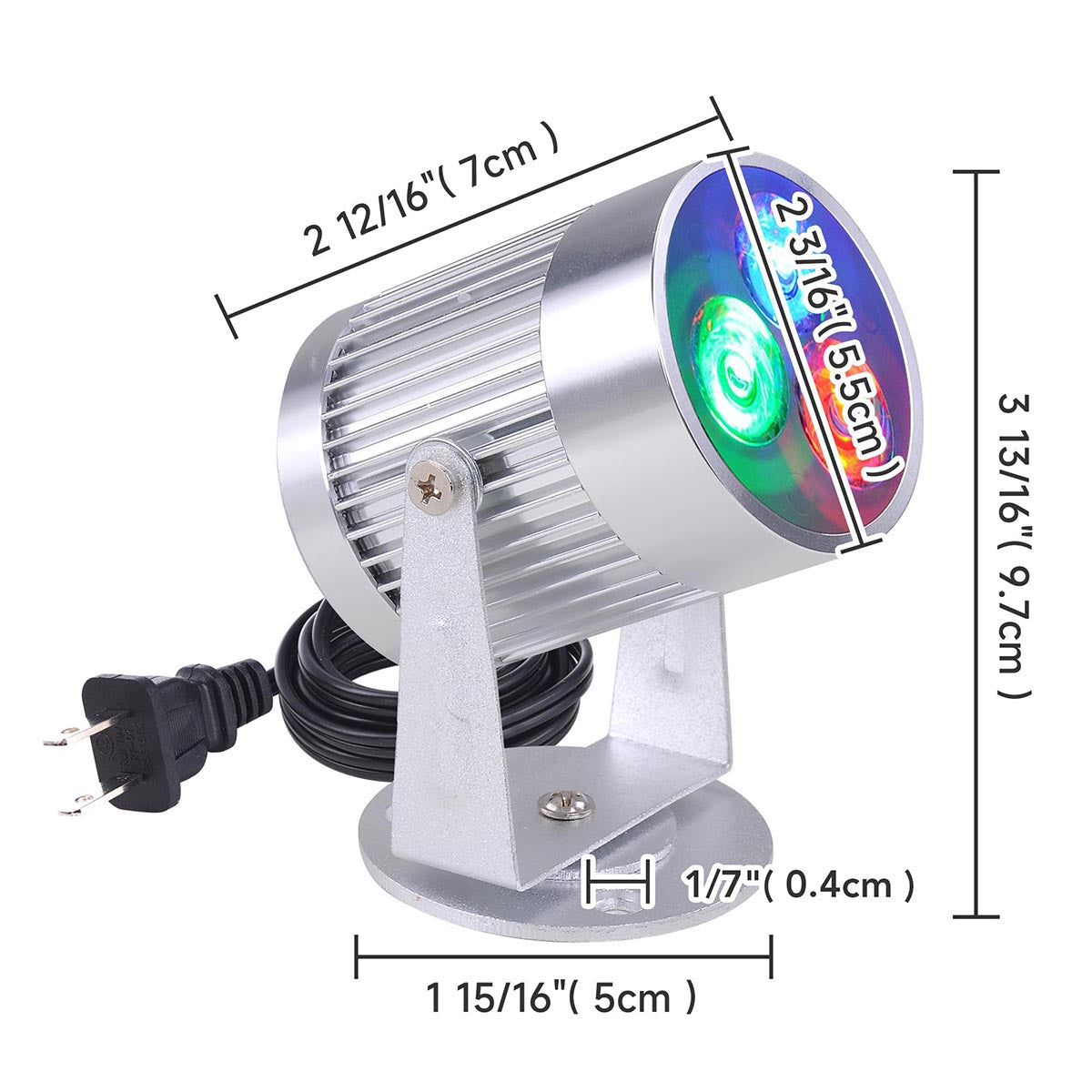 Yescom Shiny Disco Ball with Motor, RGB Light Event Party Decor