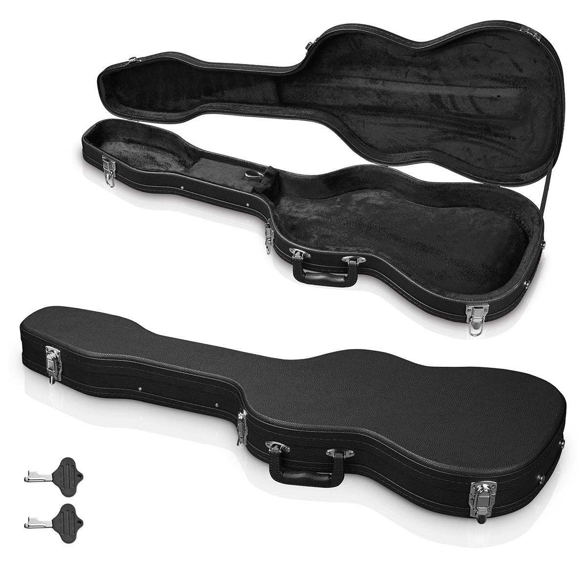 Yescom Lockable Guitar Case Compatible with ST Style Electric Guitars