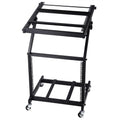 Yescom 19in 9U Stage Rolling Audio Mixer Stand Rack Cart w/ 4 Poles