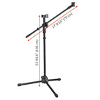 Yescom Microphone Boom Stand w/ 2 Mic Clips Adjustable Tripod