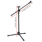 Yescom Studio Mic Stand with Boom 2 Mic Clips Phone Holder H5'11"
