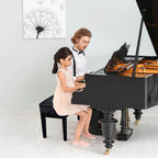 Yescom Leather Upholstered Piano Bench Seat Adjustable Height