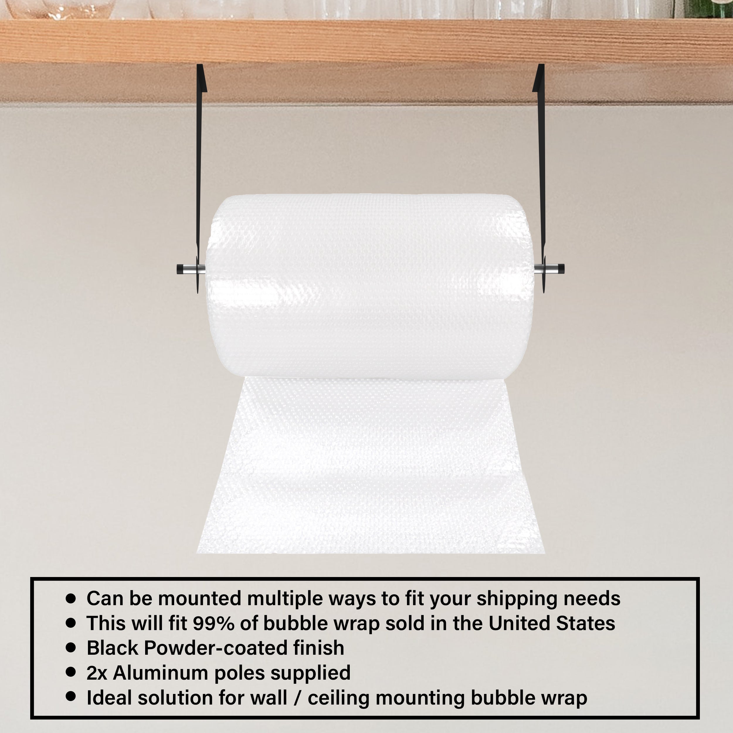 Bubble Wrap Roll Wall Ceiling Mount Dispenser Paper Packing Shipping Equipment USA