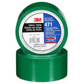 Floor Marking Tape, vinyl, Solid, Green, 2 in W., 5.2 mil Thickness