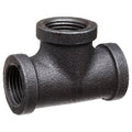 Tee Black Coated Malleable Iron Pipe Fitting, 1-1/4" Pipe, Female BSPT, Malleable Iron, Class 150