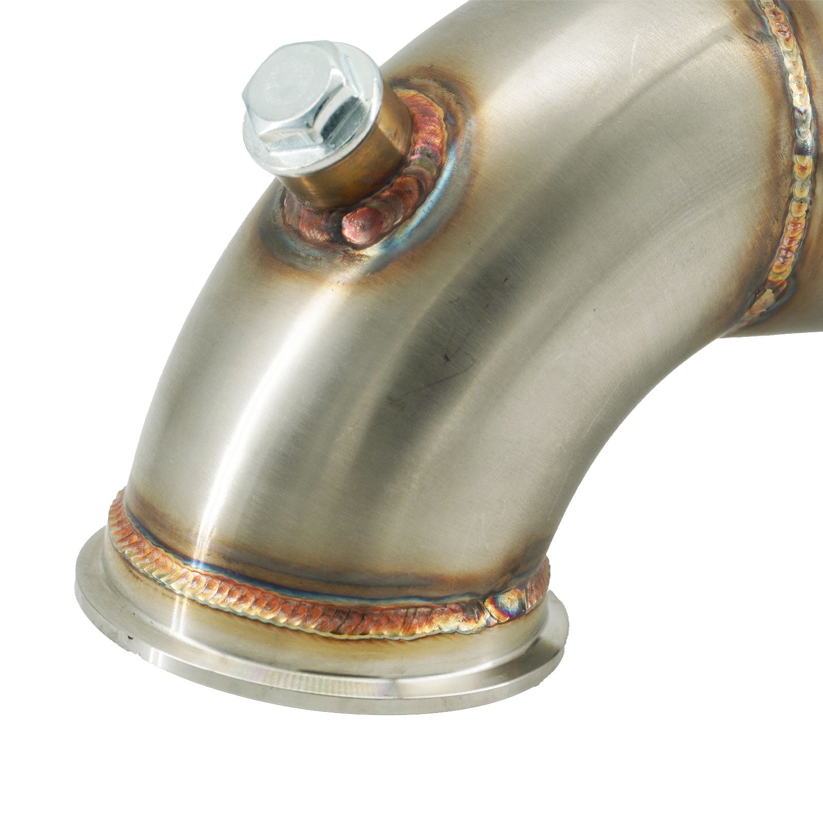 3" Downpipe V Band Turbo 304 Stainless 90 3.55 inch/90mm OD Exhaust Flange O2 Bung Garrett Turbo
