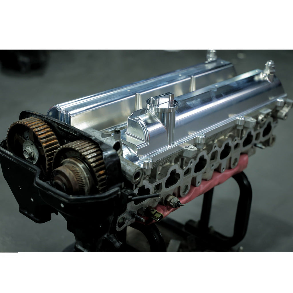 Toyota Supra 2JZ GTE VVTI Billet Valve Covers Anodized Oil Cap Bolts 2J AN AN10