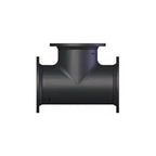 6" X 3" Cast Iron Flanged Reducing Elbow Black