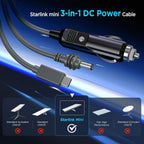 3-in-1 Power Cable for Starlink Mini | Car + USB-C + DC Input | 2M-5M