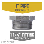 1 1/4 in. x 1 in. Black Bushing