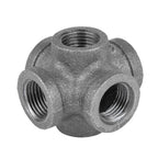 3/8 in. Black 6-Way Fitting