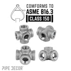 3/8 in. Black 5-way Fitting
