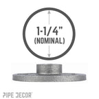 1 1/4 in. Black Floor Flange