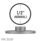 1/2 in. Black Floor Flange