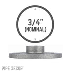 3/4 in. Black Floor Flange