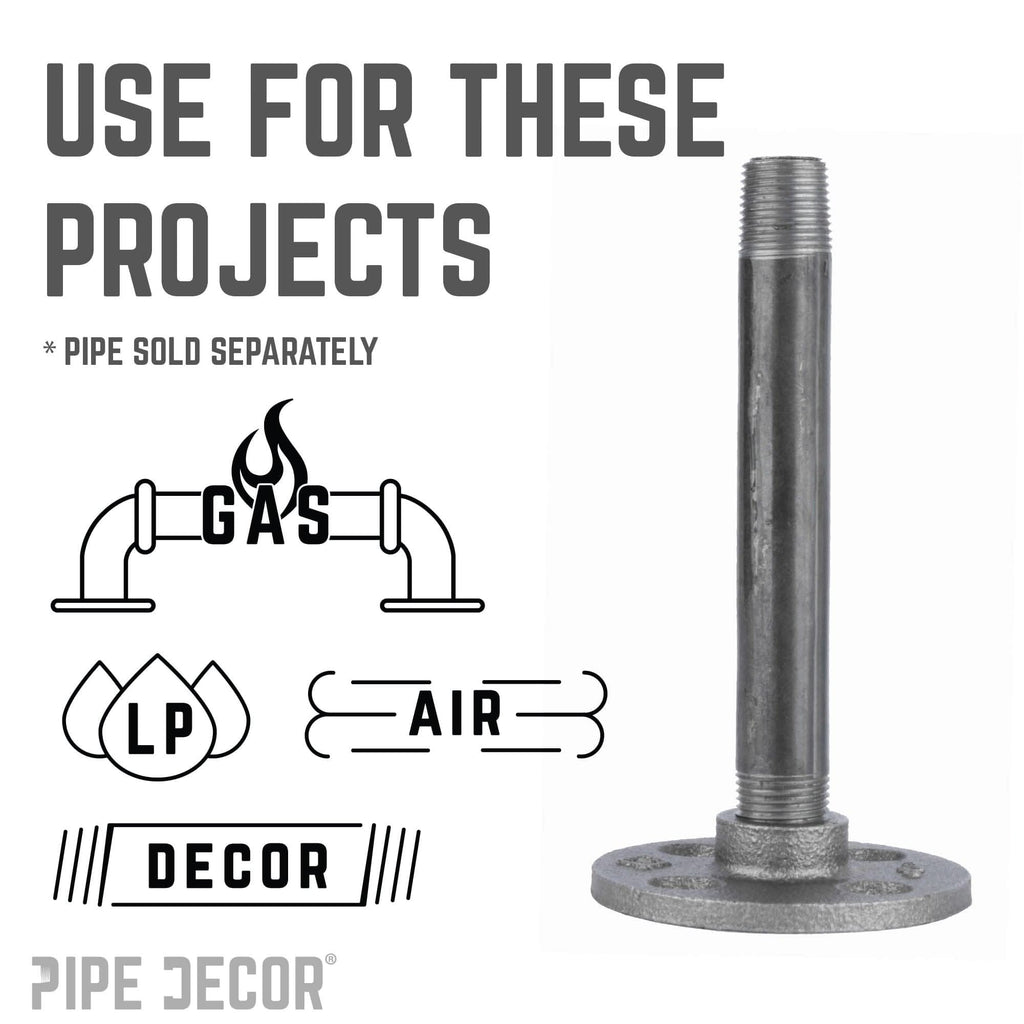 3/8 in. Black Floor Flange