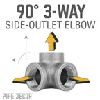 1 in. Black Side Outlet Elbow