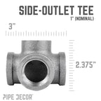 1 in. Black Side Outlet Tee