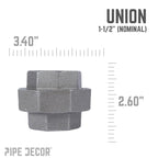 1 1/2 in. Black Union