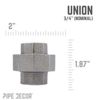 3/4 in. Black Union