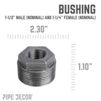 1 1/2 in. x 1 1/4 in. Black Bushing