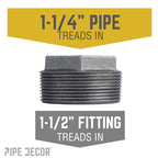 1 1/2 in. x 1 1/4 in. Black Bushing