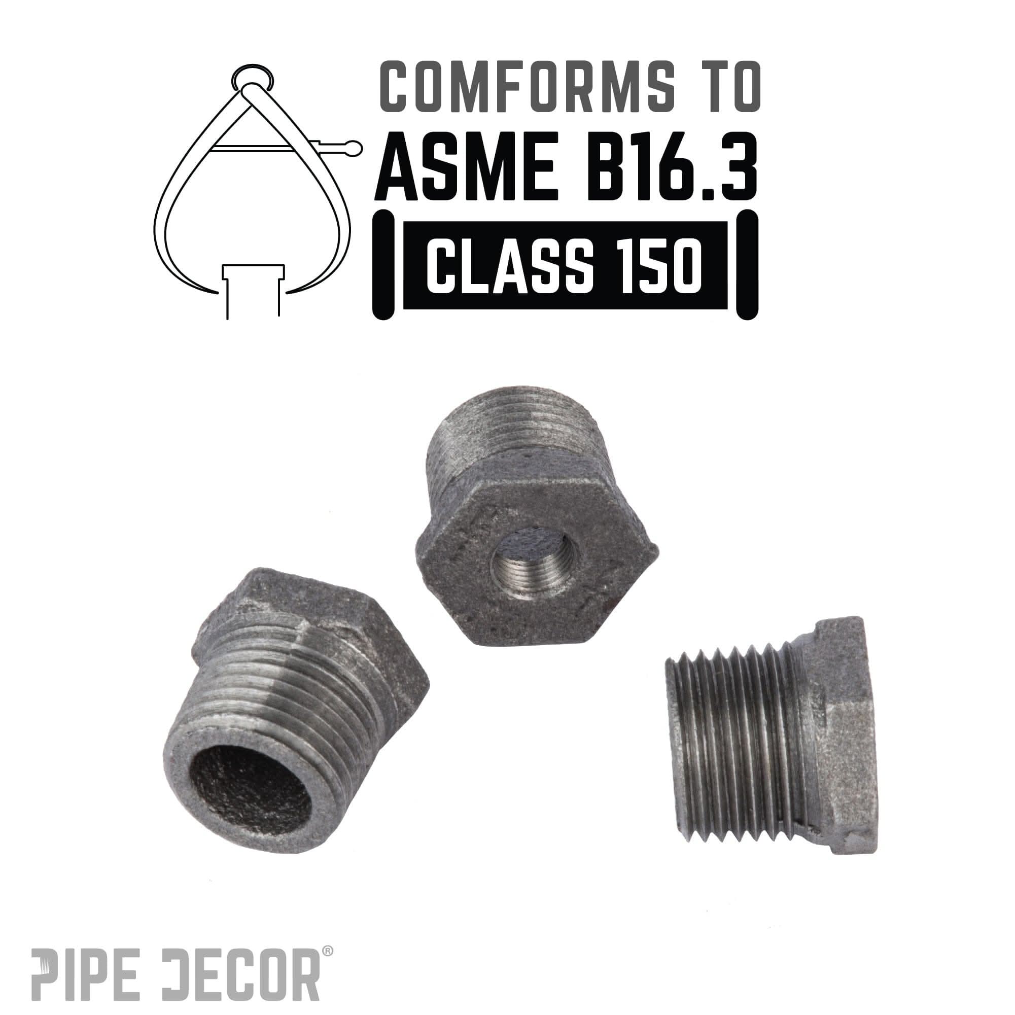 1/2 in. x 1/8 in. Black Bushing