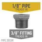 3/8 in. x 1/8 in. Black Bushing