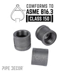 1 1/2 in. Black Coupling