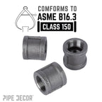 3/4 in. Black Coupling