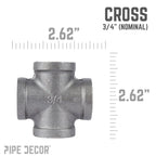 3/4 in. Black Cross