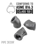 1 in. Black 45 Degree Elbow