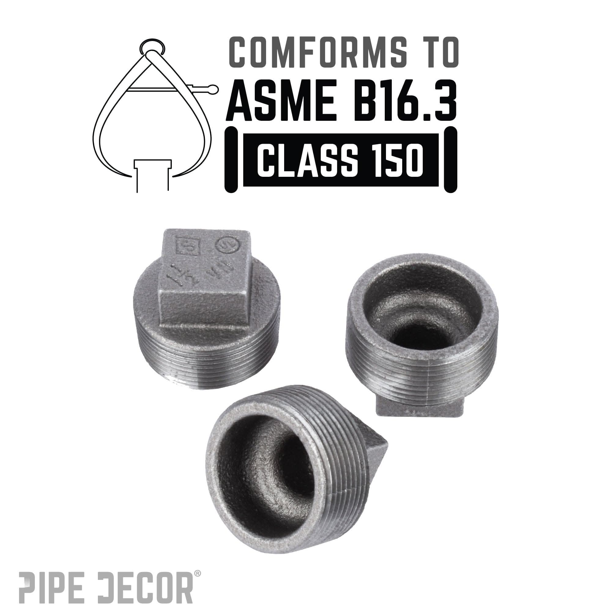 1 1/2 in. Black Plug