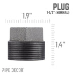 1 1/2 in. Black Plug