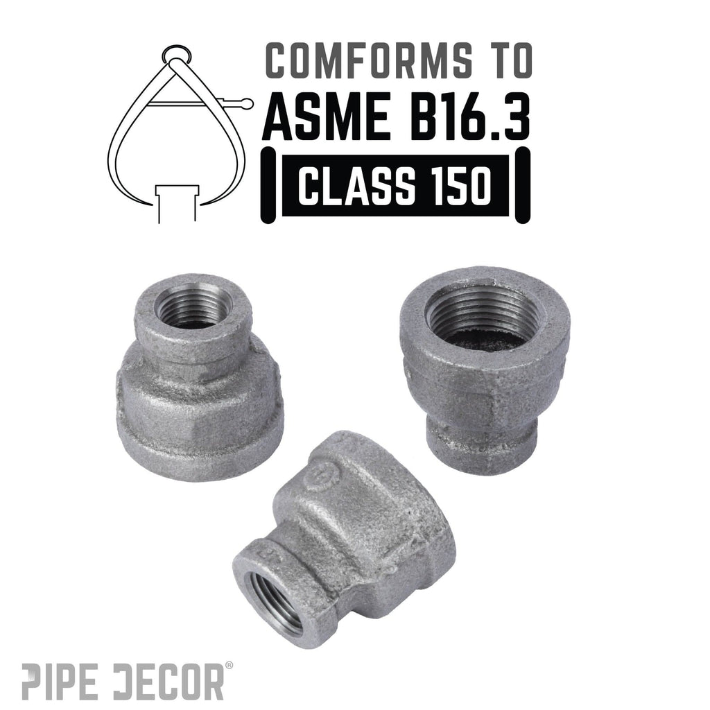 1 1/2 in. x 3/4 in. Black Reducing Coupling
