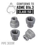 1 in. x 1/2 in. Black Reducing Coupling