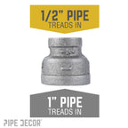 1 in. x 1/2 in. Black Reducing Coupling