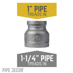 1 1/4 in. x 1 in. Black Reducing Coupling