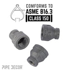 1/2 in. x 1/4 in. Black Reducing Coupling